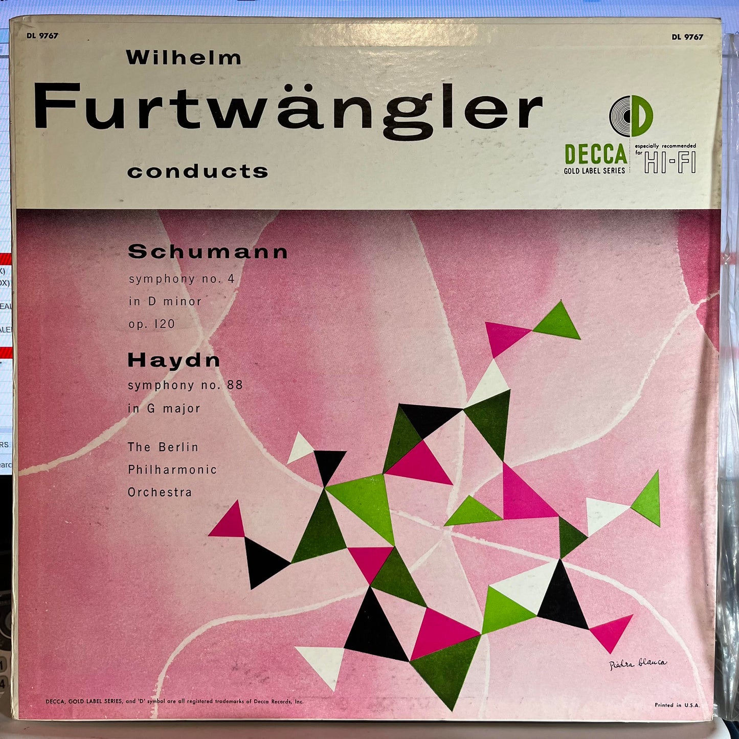 Wilhelm Furtwängler - Symphony No. 4 In D Minor, Op.120 / Symphony No. 88 In G Major | Excellent+ (EX+) Near Mint (NM) - CLASSICAL / USED *EXCELLENT+*
