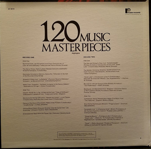 120 Music Masterpieces Highlights Vol. 2 (2xVINYL) | Near Mint- (NM-) Excellent+ (EX+) - CLASSICAL / USED *NEAR MINT-*