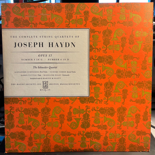 Joseph Haydn String Quartets – Opus 17: Number 5 In G / Number 6 In D LP Near Mint (NM or M-) Near Mint (NM or M-)