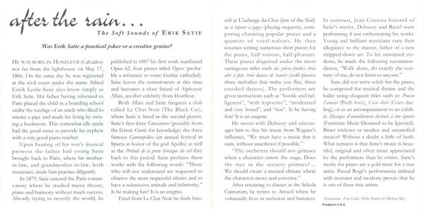 After The Rain... The Soft Sounds Of Erik Satie (CD) | Near Mint (NM) Near Mint (NM) - CLASSICAL / USED *NEAR MINT*