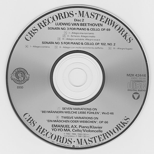 The Sonatas For Piano/Klavier & Cello (2xCD) | Near Mint (NM) Near Mint (NM) - CLASSICAL / USED *NEAR MINT*