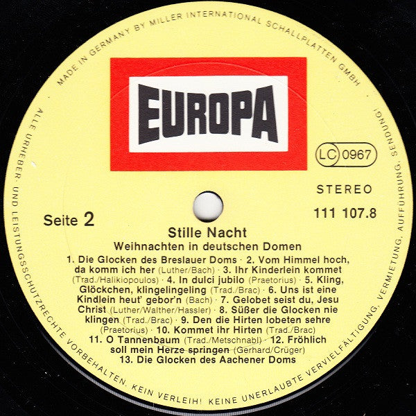 Ruhpoldinger Kinderchor - Stille Nacht - Weihnachten In Deutschen Domen | Near Mint (NM) Near Mint (NM) - CLASSICAL / USED *NEAR MINT*