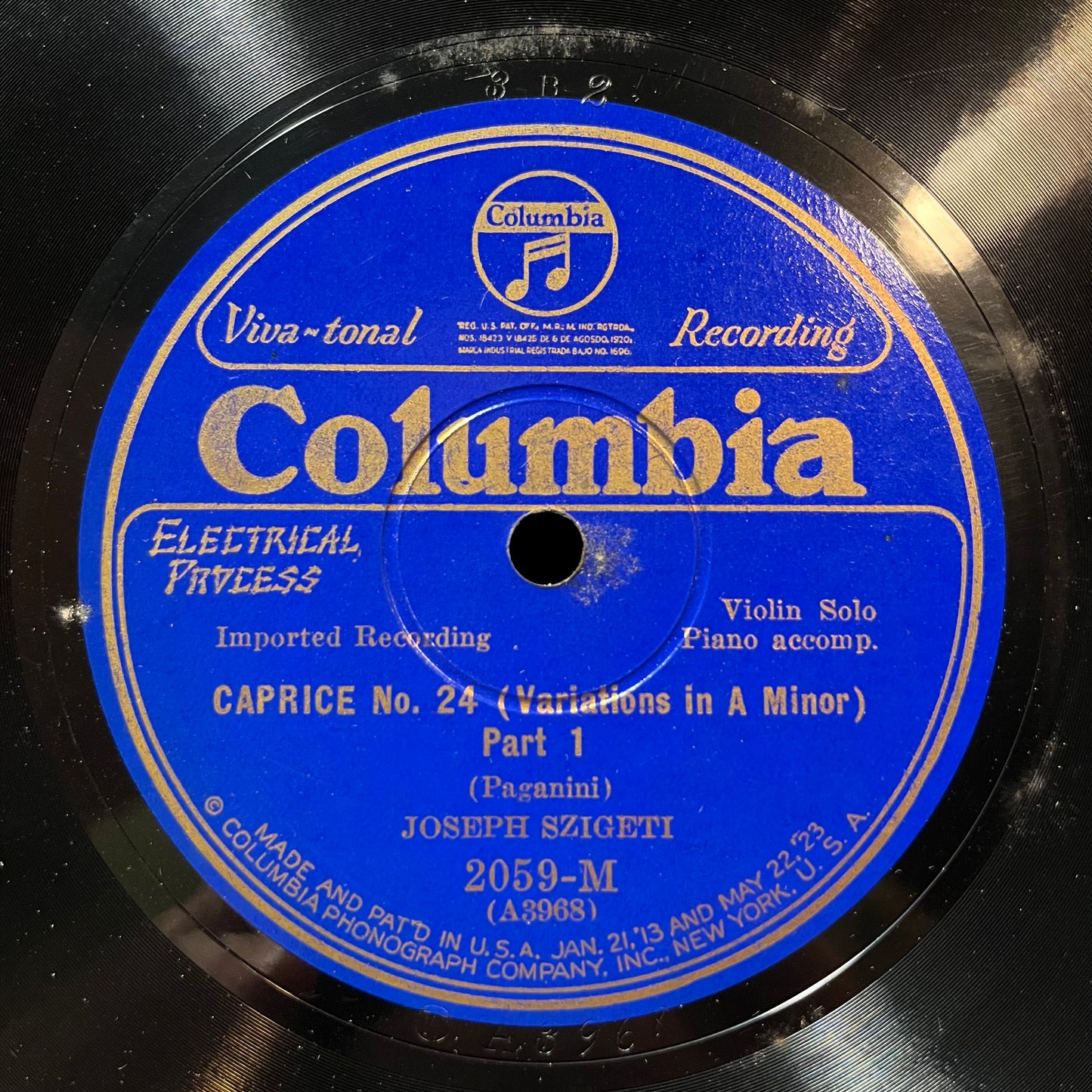 CAPRICE NO. 24 P1 & P2 (78RPM 10") COLUMBIA 2059-M | Excellent+ (EX+) Generic - CLASSICAL / USED *NEAR MINT*