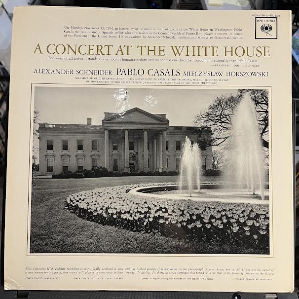 A Concert At The White House (VINYL) | Near Mint (NM or M-) Near Mint- (NM-) - CLASSICAL / USED *NEAR MINT*
