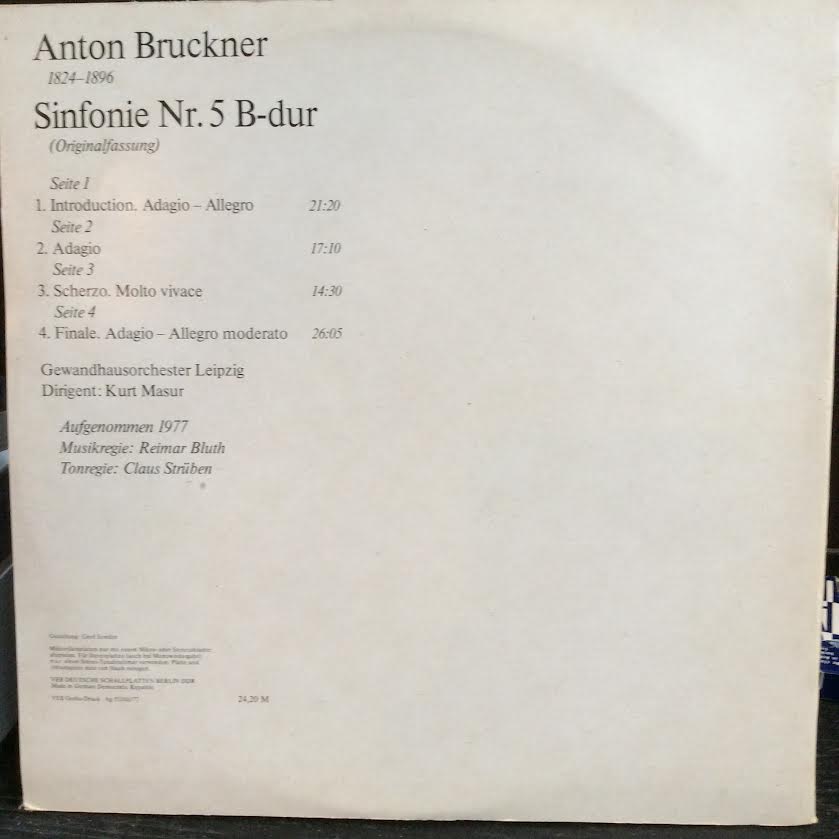Sinfonie Nr.5 B-dur (Originalfassung) (2xVINYL) | Near Mint (NM or M-) Very Good Plus (VG+) - CLASSICAL / USED *NEAR MINT*
