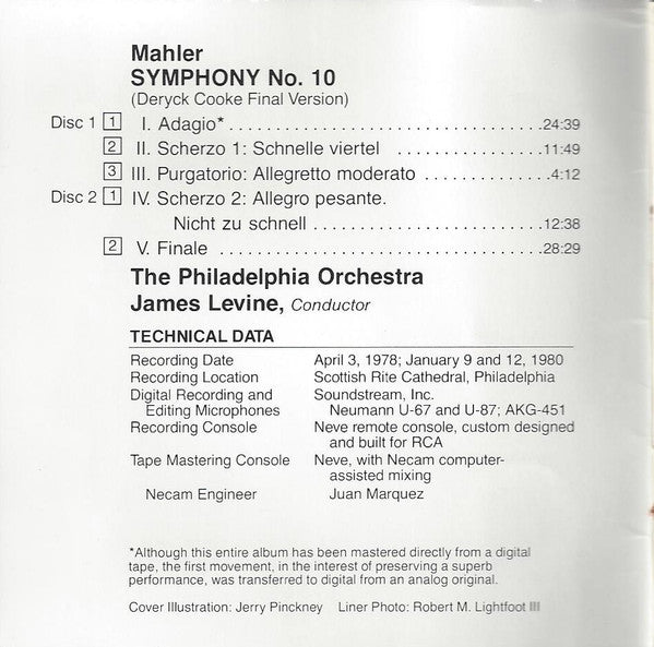 Symphony No. 10 (Deryck Cooke Final Version)(2xCD) | Near Mint (NM or M-) Near Mint (NM or M-) - CLASSICAL / USED *NEAR MINT*