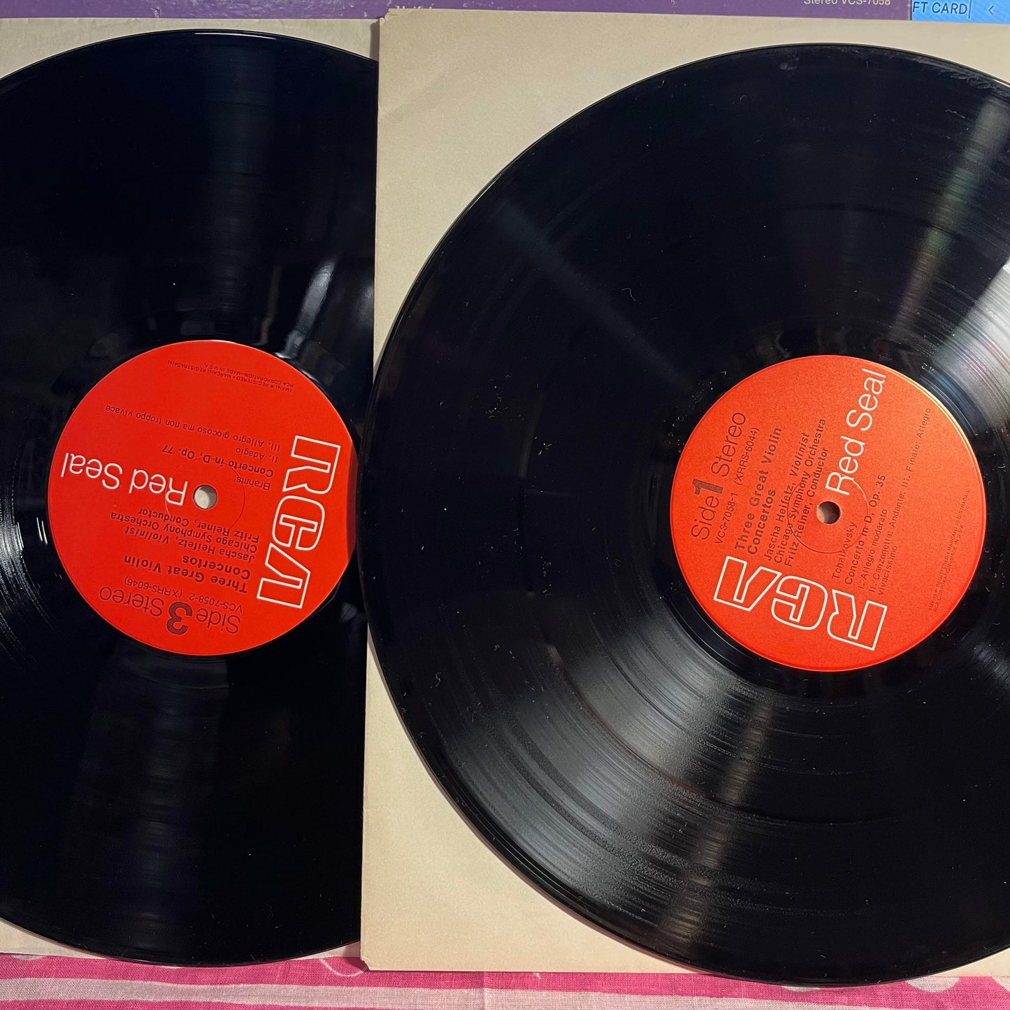 Jascha Heifetz - Three Great Violin Concertos | Near Mint (NM) Excellent (EX) - CLASSICAL / USED *NEAR MINT*