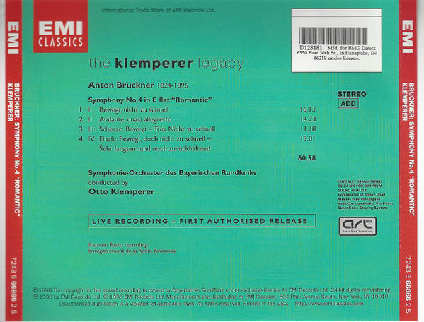 Symphony 4 Romantic (CD) | Near Mint (NM) Near Mint (NM) - CLASSICAL / USED *NEAR MINT*