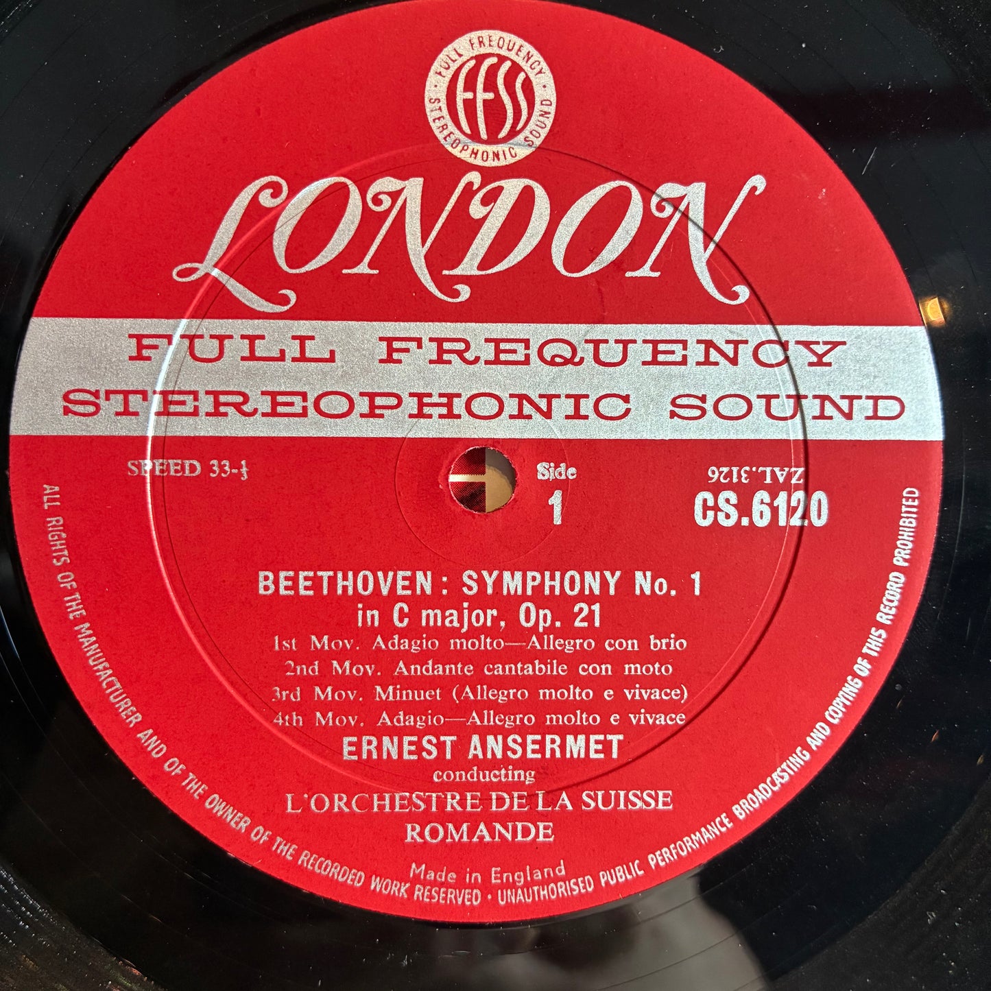 Symphony No. 1 In C Major Op. 21 / Symphony No. 8 In F Major Op. 93 (VINYL) | Very Good Plus (VG+) Excellent+ (EX+) - CLASSICAL / USED *VERY GOOD+*