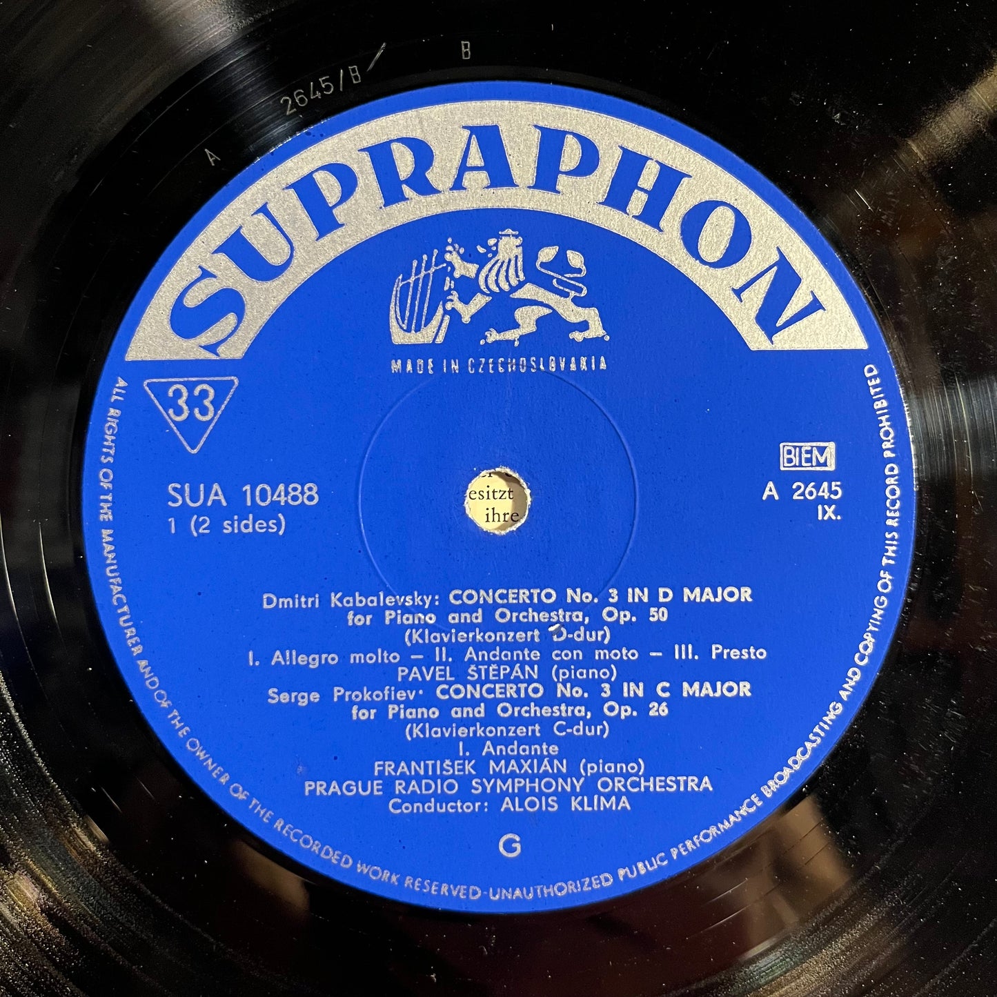 Concerto No, 3 For Piano And Orchestra / Concerto No, 3 For Piano And Orchestra *UK - BLUE LABELS* | Very Good Plus (VG+) Very Good (VG)