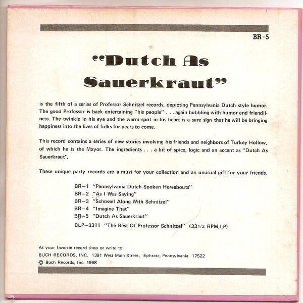 Dutch As Sauerkraut (7" VINYL) | Very Good (VG) Very Good Plus (VG+) - COMEDY / USED *VER GOOD*