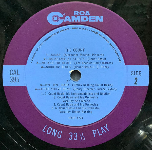 The Count | Very Good Plus (VG+) Very Good (VG) - JAZZ / USED *EXCELLENT+*