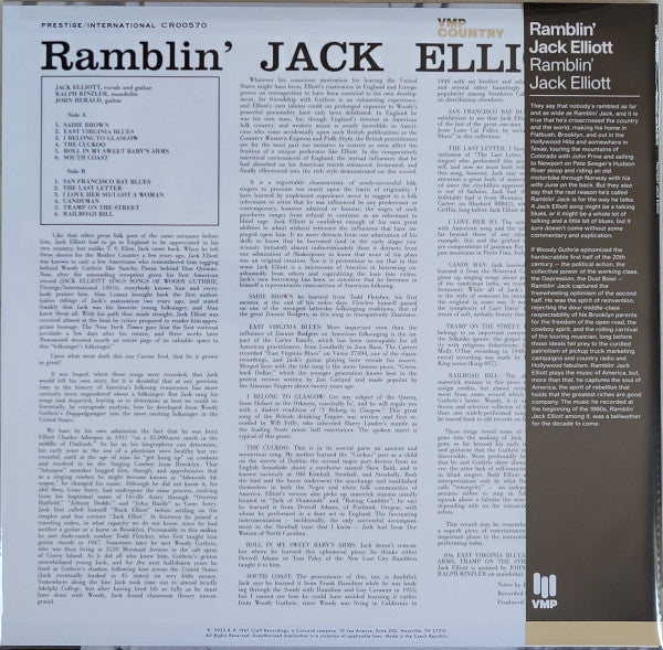 Ramblin' Jack Elliott | Mint (M) Mint (M) - COUNTRY *NEW/COLOR/VMP*