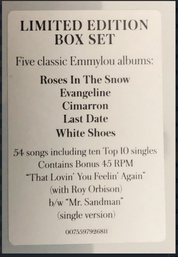 Harris, Emmylou - The Studio Albums 1980-1983 (RDS VINYL 5xLP +7" BOX SET Nonesuch 585191-1) | NEW - COUNTRY *NEW/BOX SET*