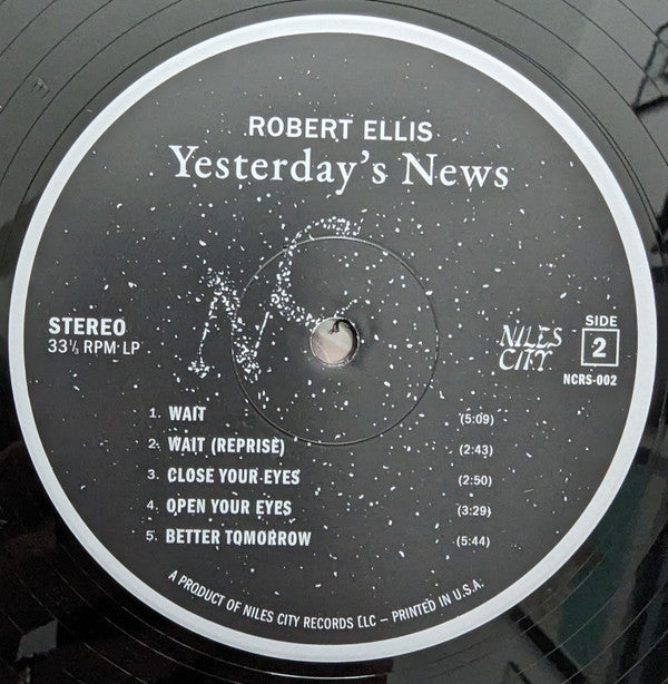 Robert Ellis (2) - Yesterday's News | Mint (M) Mint (M) - COUNTRY *NEW*