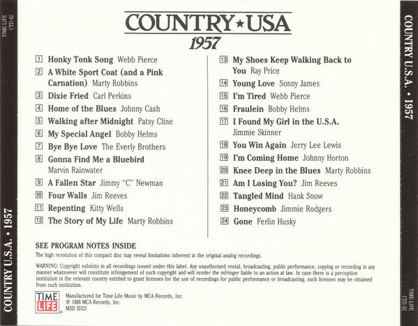 Country USA 1957 (CD) | Mint (M) Mint (M) - COUNTRY *SEALED*