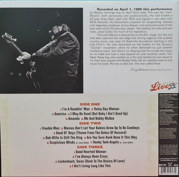 Waylon Jennings Live From Austin, TX *ORANGE BLOSSOM* LP Mint (M) Mint (M)