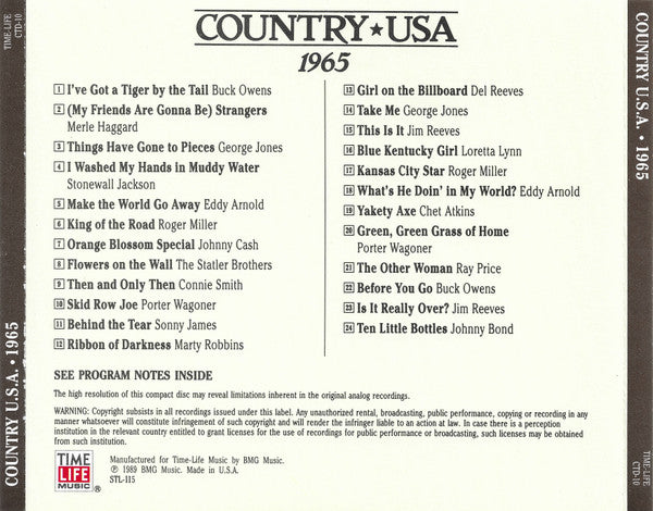 Country USA 1965 (CD) | Mint (M) Mint (M) - COUNTRY *SEALED*