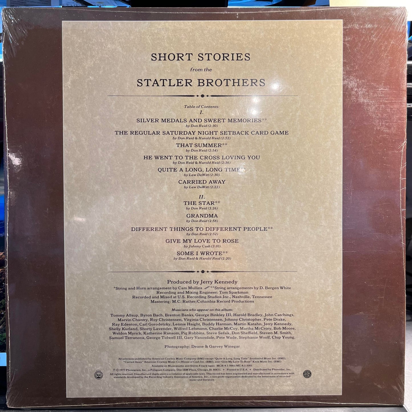 The Statler Brothers - Short Stories *SEALED* | Mint (M) Mint (M) - COUNTRY *SEALED*