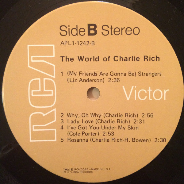 The World Of Charlie Rich / Now Everybody Knows | Mint (M) Near Mint (NM)