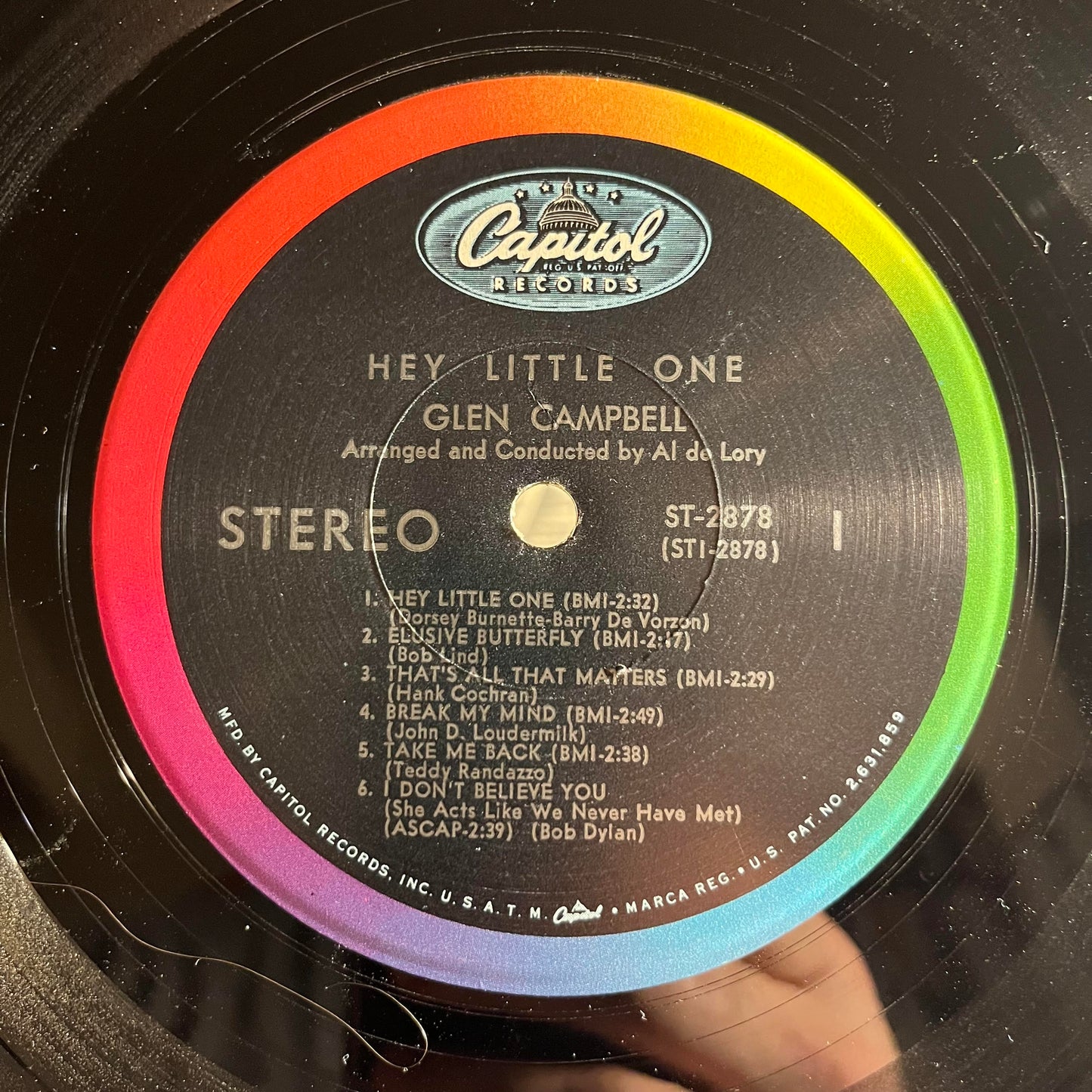 Glen Campbell - Hey, Little One | Excellent (EX) Very Good (VG) - COUNTRY / USED *EXCELLENT+*