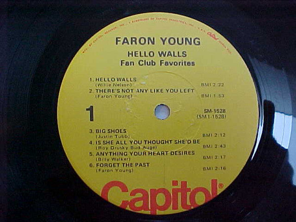 Hello Walls Fan Club Favorites (VINYL) | Excellent (EX) Excellent (EX) - COUNTRY / USED *EXCELLENT*