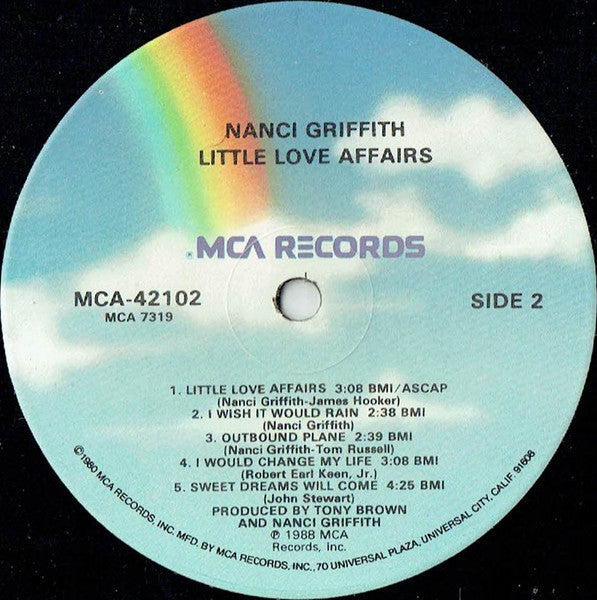 Nanci Griffith - Little Love Affairs | Excellent (EX) Near Mint (NM) - COUNTRY / USED *EXCELLENT*