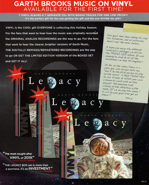 Garth Brooks - Legacy - Remixed / Remastered (BOX SET) | Mint (M) Near Mint (NM) - COUNTRY / USED *MINT*