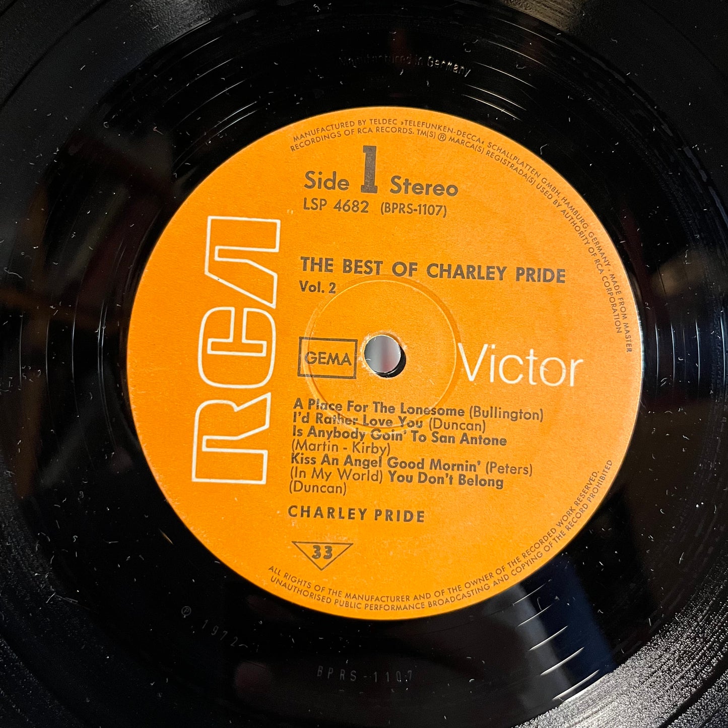 The Best Of Charley Pride Vol. II (GERMAN VINYL) | Near Mint- (NM-) Near Mint (NM or M-) - COUNTRY / USED *NEAR MINT-*