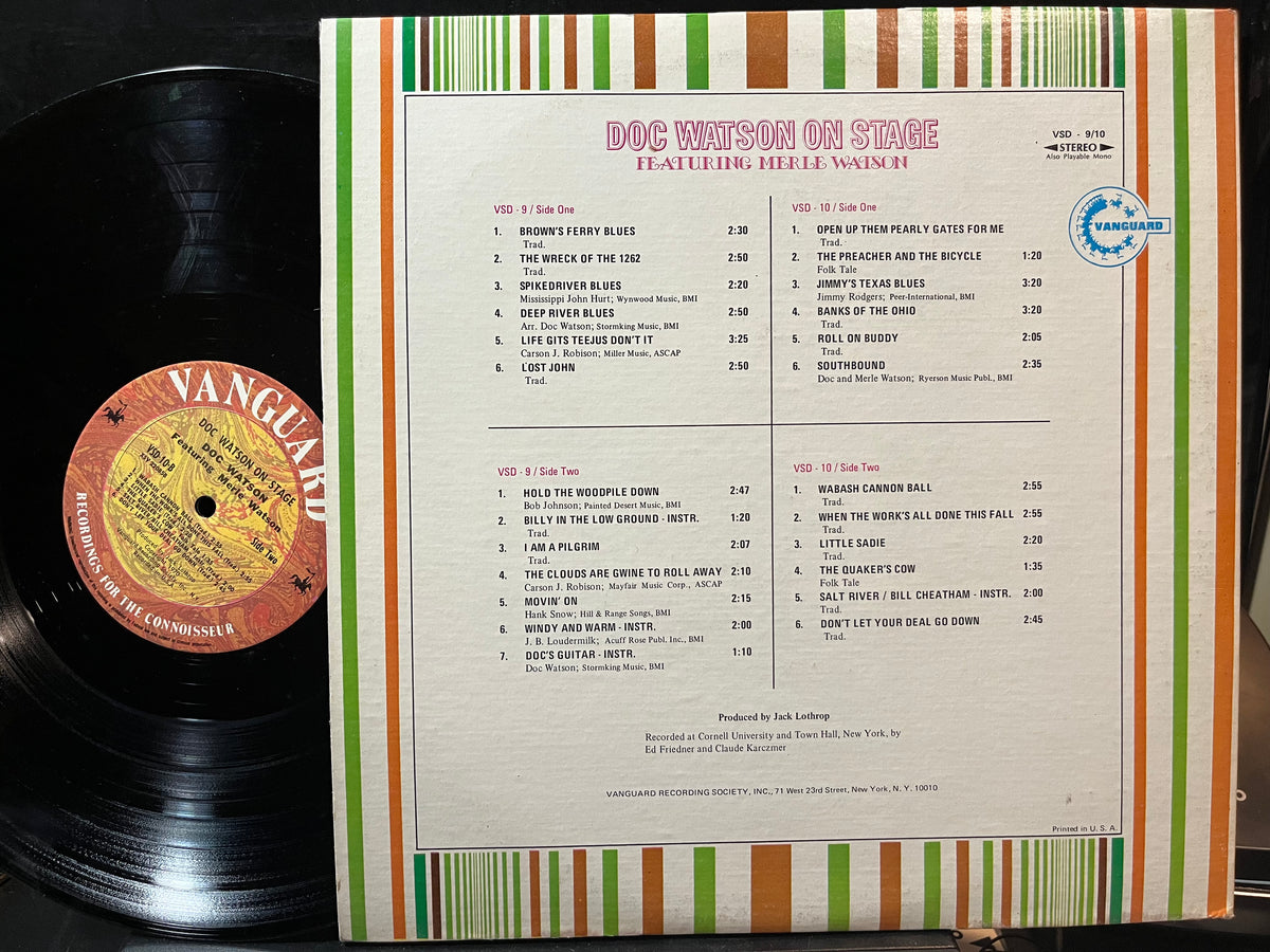 Doc Watson Featuring Merle Watson - Doc Watson On Stage (VINYL 2xLP VANGUARD VSD - 9/10 1970) | Near Mint- (NM-) Near Mint- (NM-) - COUNTRY / USED *NEAR MINT-*