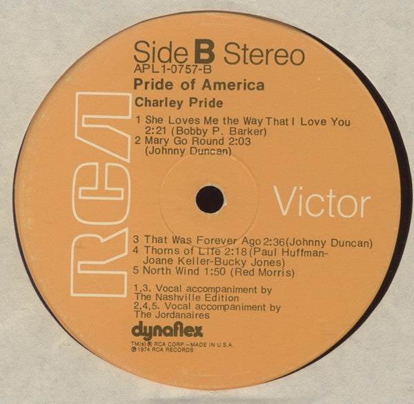 Pride Of America (VINYL) | Near Mint (NM) Excellent+ (EX+) - COUNTRY / USED *NEAR MINT*
