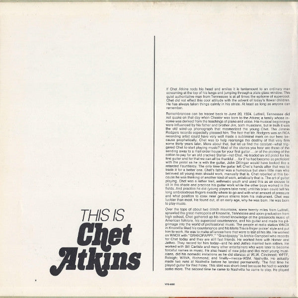 This Is Chet Atkins | Near Mint (NM) Near Mint (NM)