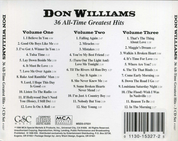 36 All-Time Greatest Hits (3xCD) | Near Mint (NM) Near Mint (NM) - COUNTRY / USED *NEAR MINT*