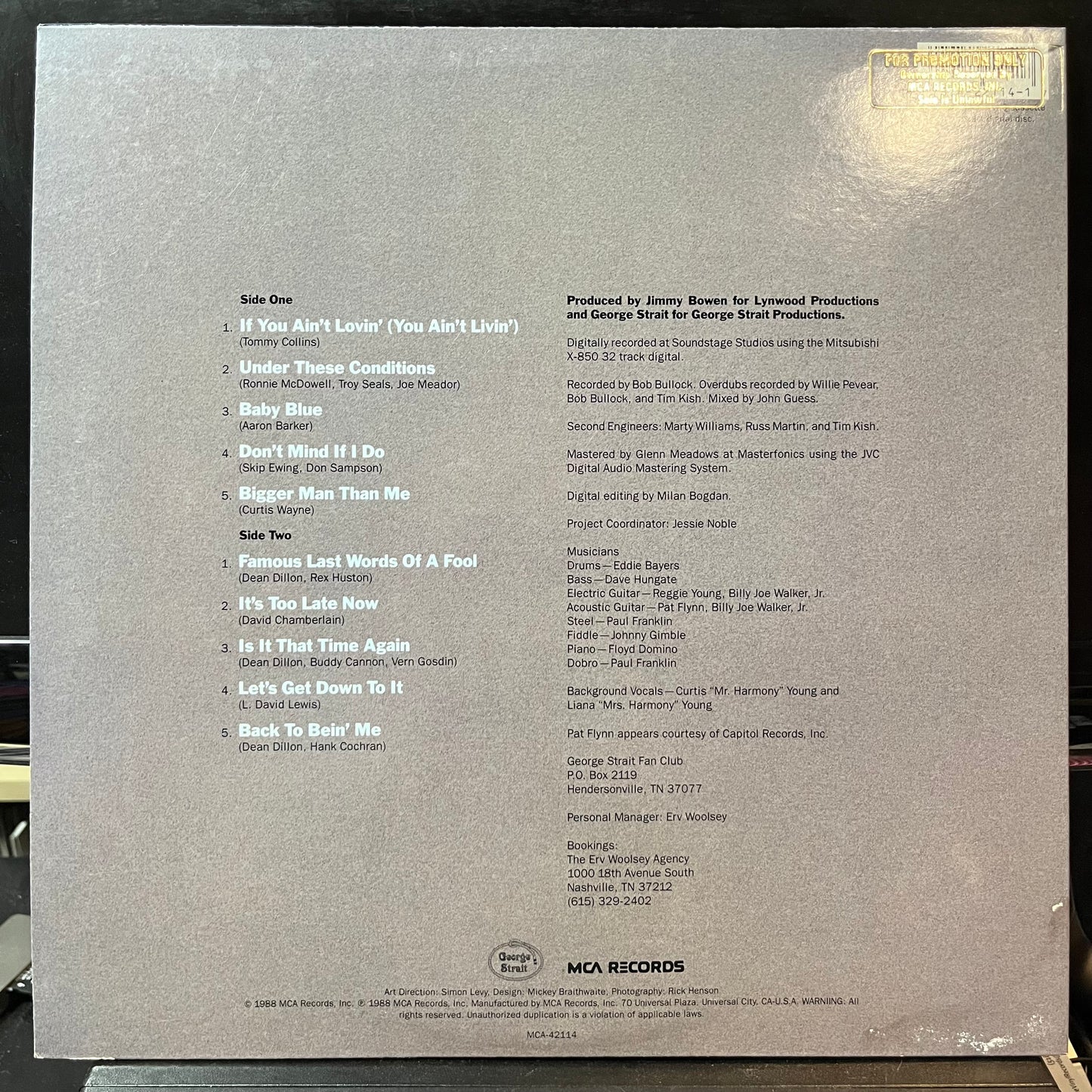 George Strait - If You Ain't Lovin' (You Ain't Livin')(VINYL LP) | USED Near Mint (NM or M-) Excellent (EX) - COUNTRY / USED *NEAR MINT*
