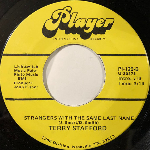 Terry Stafford - They’re Growing Grass In The Old Corn Field / Strangers With The Same Last Name | Near Mint (NM) Generic - COUNTRY / USED *NEAR MINT*