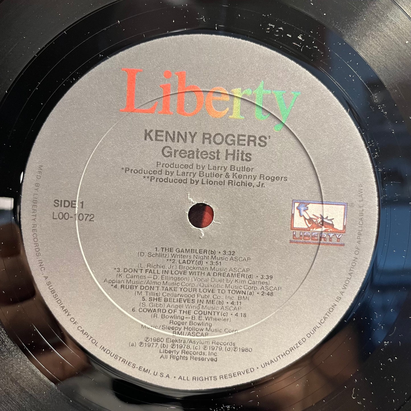 Kenny Rogers Greatest Hits *ALL DISC* LP Near Mint (NM or M-) Near Mint (NM or M-)