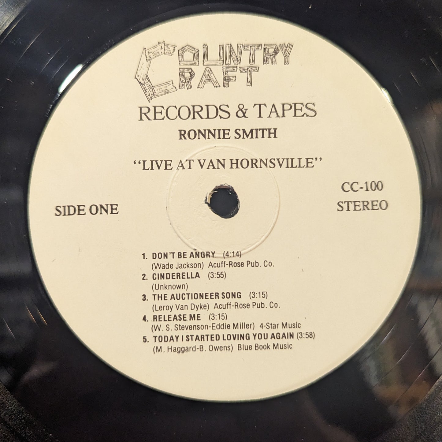 Ronnie Smith (9) - Live At Van Hornesville Fire Dept. *SIGNED* | Near Mint (NM) Near Mint (NM) - COUNTRY / USED *NEAR MINT*