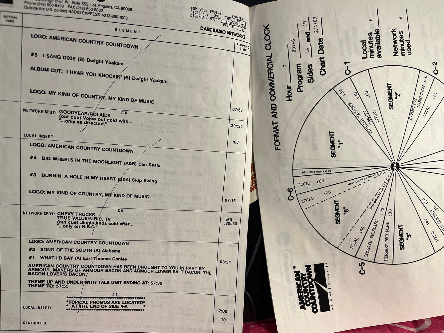 American Country Countdown 2-3-89 891-6 | Near Mint (NM) Excellent (EX) - COUNTRY / USED *NEAR MINT*