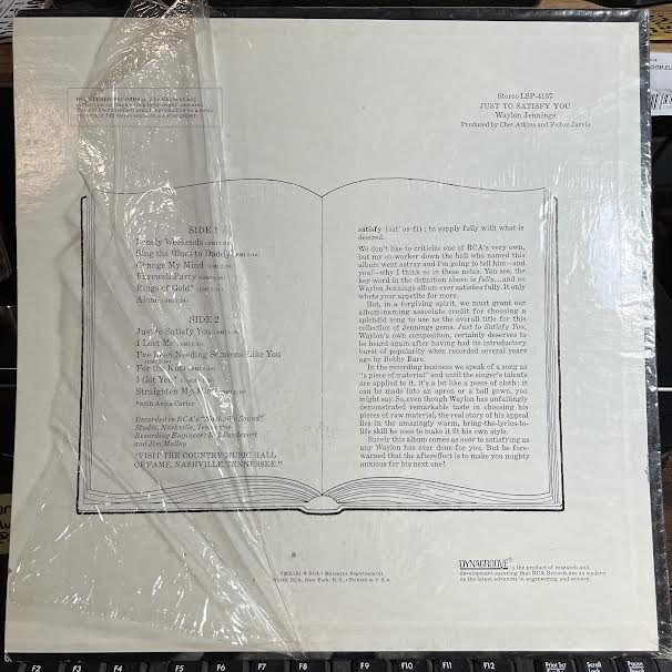 Just To Satisfy You (VINYL) | Near Mint (NM or M-) Near Mint- (NM-) - COUNTRY / USED *NEAR MINT*