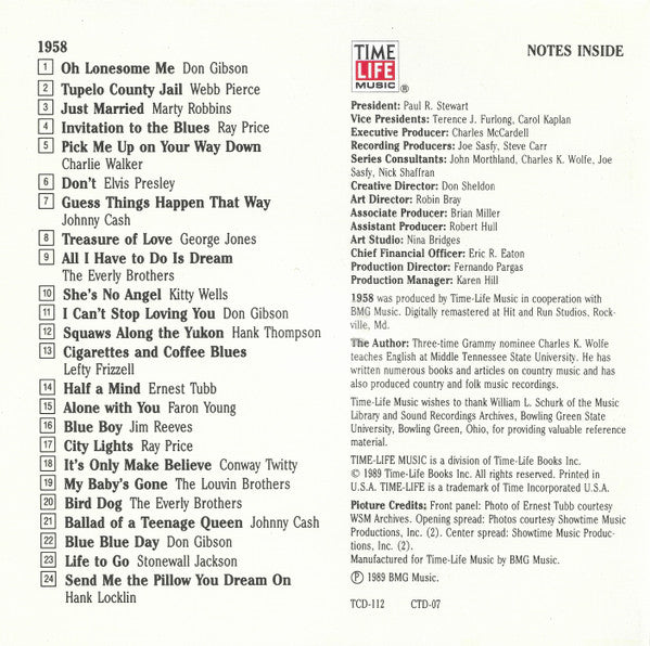 Country USA 1958 (CD) | Near Mint (NM) Near Mint (NM) - COUNTRY / USED *NEAR MINT*