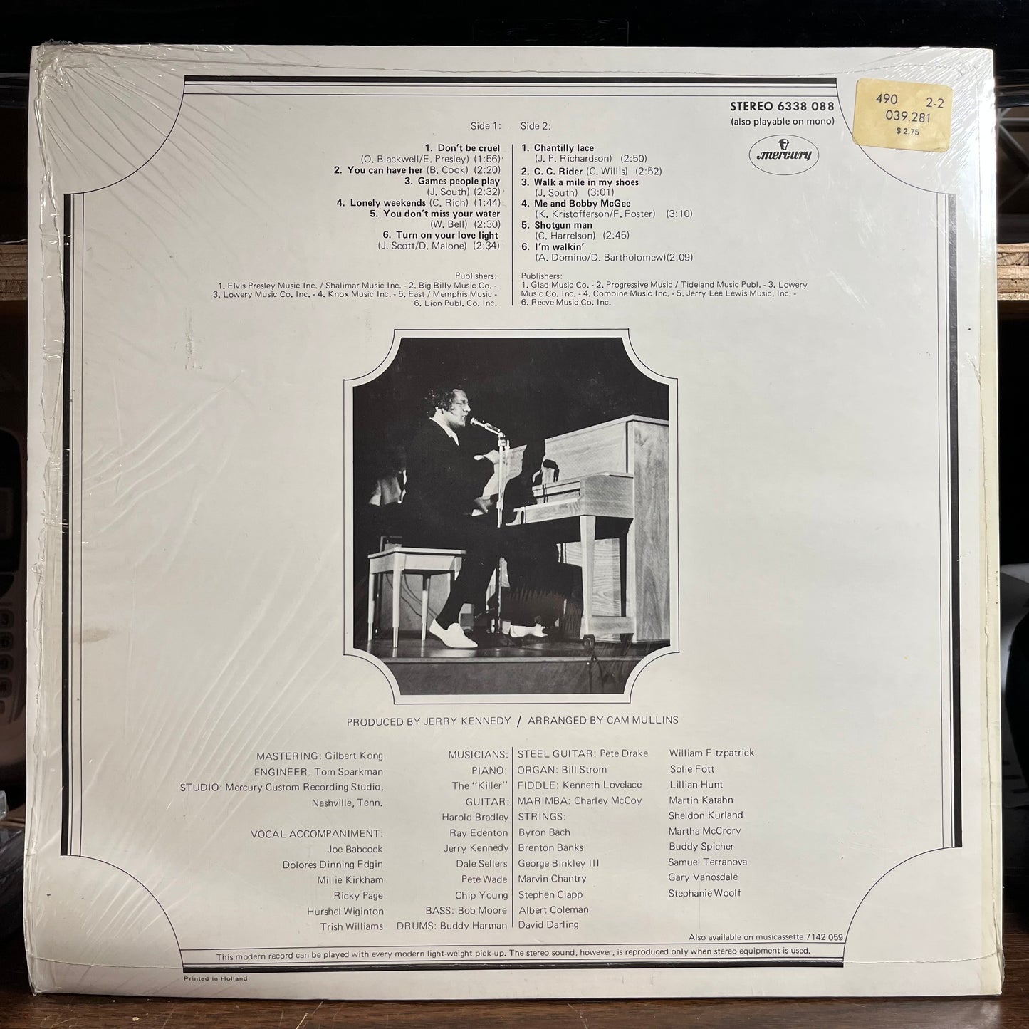 The "Killer" Rocks On (FRENCH VINYL) | Near Mint (NM) Near Mint (NM) - COUNTRY / USED *NEAR MINT*