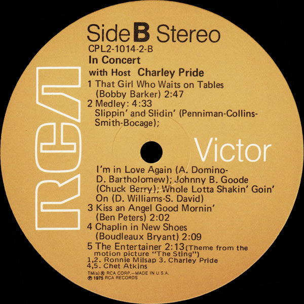 In Concert With Host Charley Pride | Near Mint (NM) Near Mint (NM)