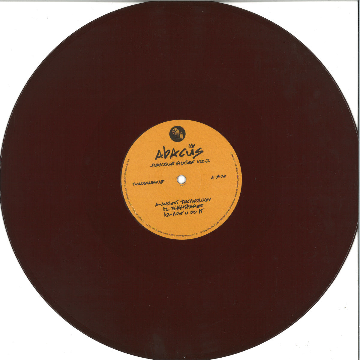 Abacus - Analogue Stories Vol.2 (RED VINYL 12" Phonogramme) | NEW Mint (M) Generic - DEEP HOUSE *NEW/COLOR*