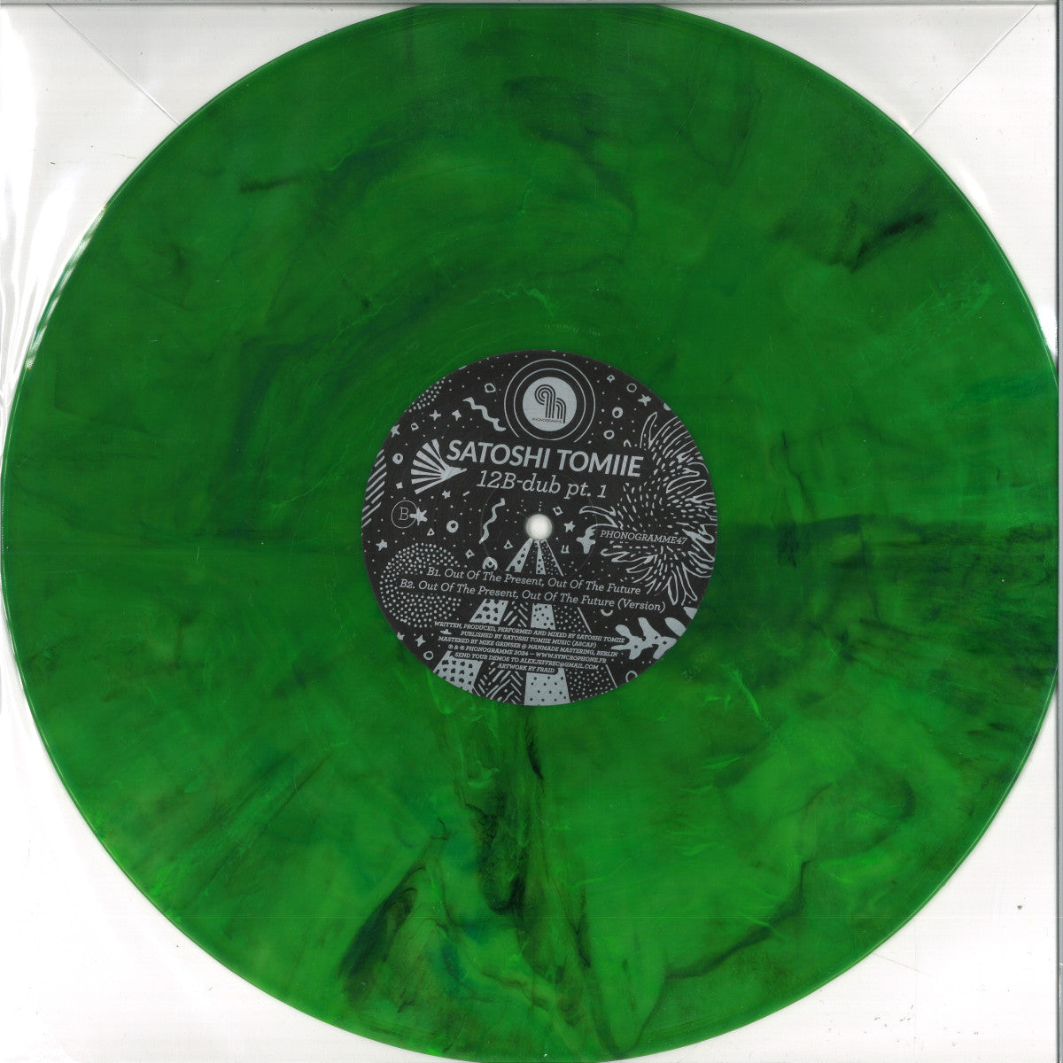 Satoshi Tomiie - 12B-dub pt. 1 (GREEN MARBLED VINYL 12" Phonogramme) | NEW Mint (M) Generic - DEEP HOUSE *NEW/COLOR*