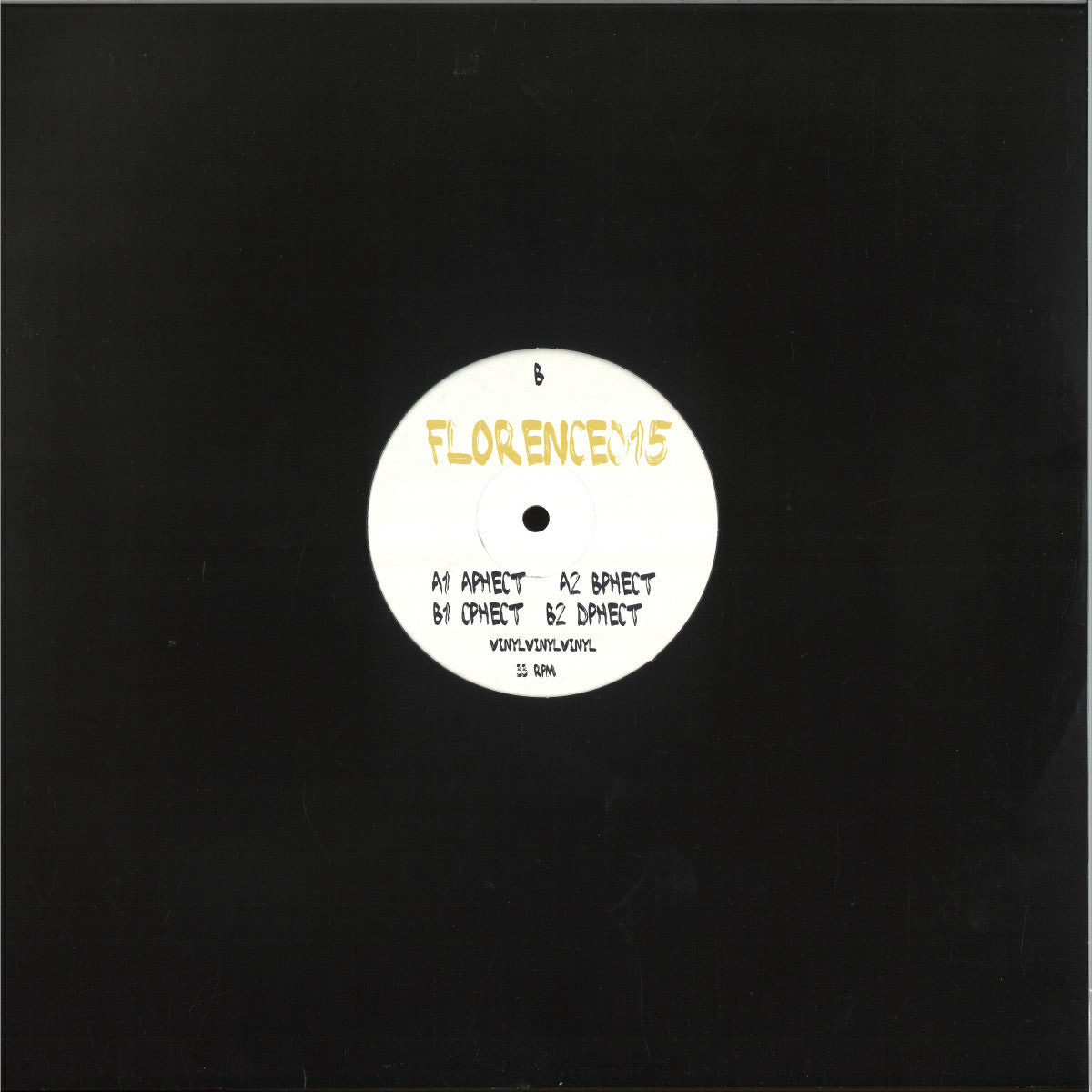 Unknown Artist - FLORENCE015 (GOLD VINYL 12" Florence) | NEW Mint (M) Generic - DEEP HOUSE *NEW/COLOR*