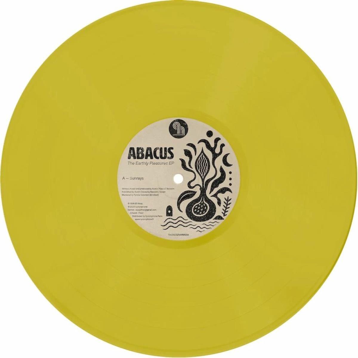 Abacus - (PRESALE 11/30/26) The Earthly Pleasures (YELLOW VINYL 12" Phonogramme) | NEW - DEEP HOUSE *NEW/COLOR*