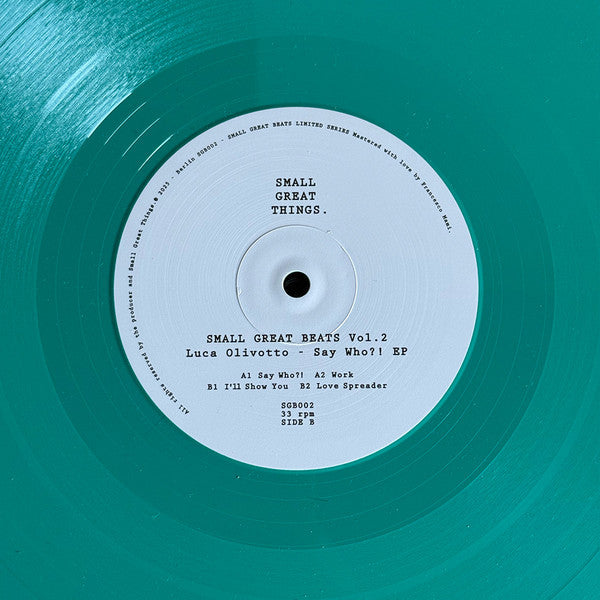 Say Who EP (COLOR VINYL) | Mint (M) Generic - DEEP HOUSE *NEW/COLOR*