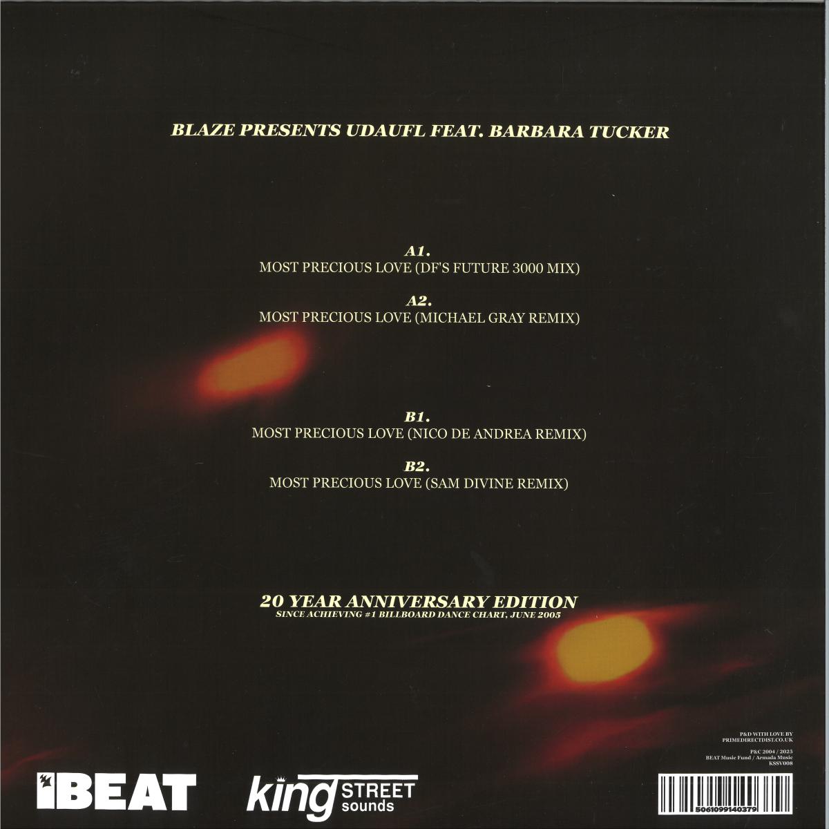 Blaze presents UDAUFL feat. Barbara Tucker - Most Precious Love (20th Anniversary Special Edition) (VINYL 12" King Street Sounds) | NEW Mint (M) Mint (M) - DEEP HOUSE *NEW*