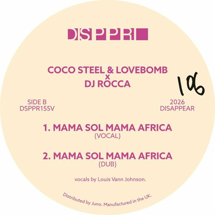 Coco Steel & Lovebomb - (PRESALE 8/17/26) Echoes In My Mind / Mama Sol Mama Africa (VINYL) | Mint (M) Mint (M) - DEEP HOUSE *NEW*