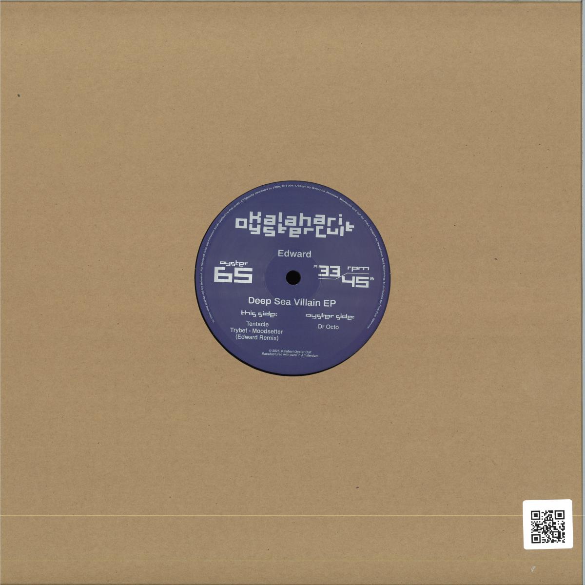 Edward - Deep Sea Villain (VINYL 12" Kalahari Oyster Cult) | NEW Mint (M) Mint (M) - DEEP HOUSE *NEW*